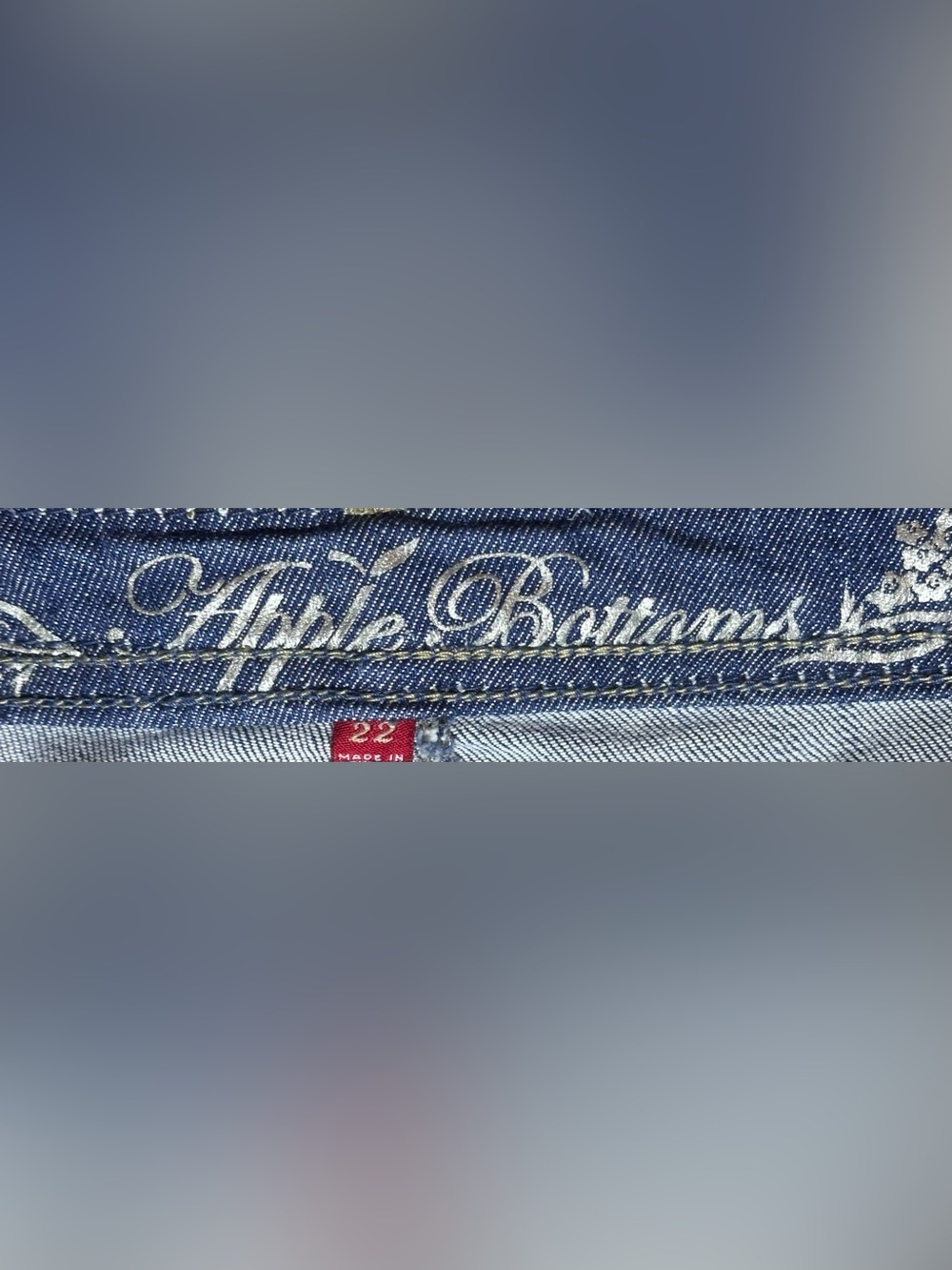 Apple Bottoms blue denim straight-leg jeans Women’s size 22 - Picture 9 of 11